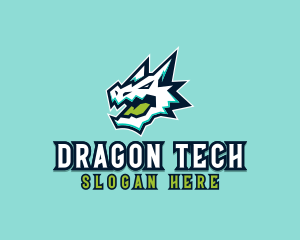 Angry Monster Dragon logo design