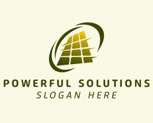 Solar Panel Power logo design