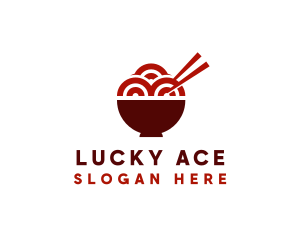 Asian Rice Noodle Bowl logo design