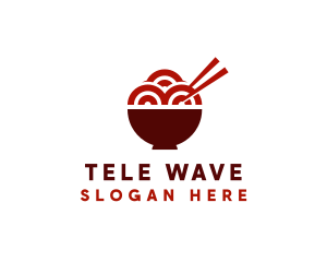 Asian Rice Noodle Bowl logo design