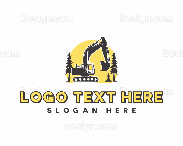 Heavy Equipment Excavation Logo