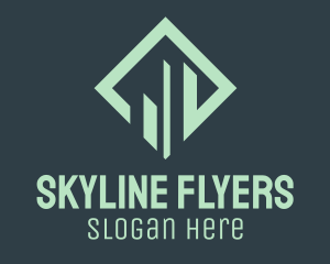 Green Skyscraper Glare  logo design