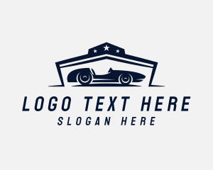 Retro Convertible Car logo