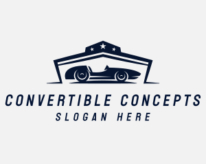 Retro Convertible Car logo