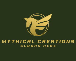 Golden Mythical Pegasus logo