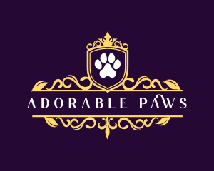 Royal Paw Print logo design