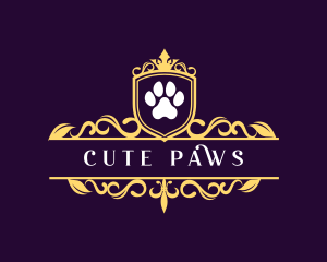 Royal Paw Print logo design
