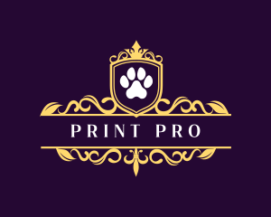 Royal Paw Print logo design