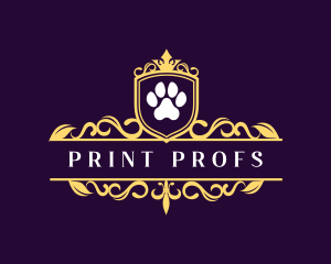 Royal Paw Print logo design