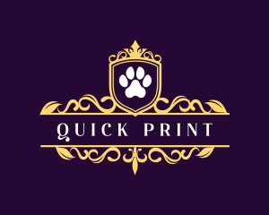 Royal Paw Print logo design