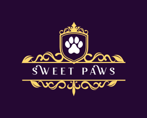 Royal Paw Print logo design