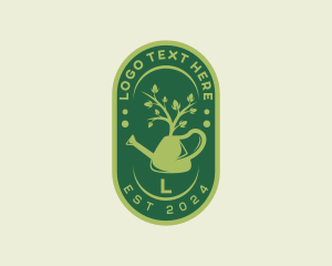 Watering Can Landscaping Logo