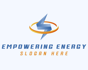 Gradient Thunder Energy logo design