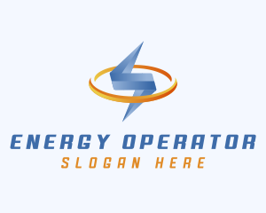 Gradient Thunder Energy logo design