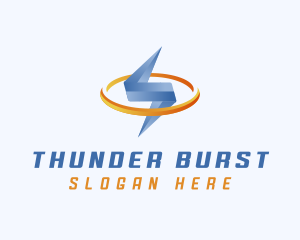 Gradient Thunder Energy logo design