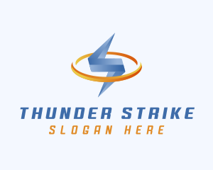 Gradient Thunder Energy logo design