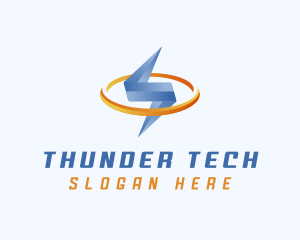 Gradient Thunder Energy logo design