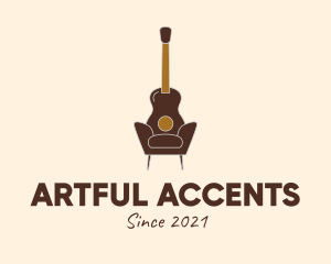 Guitar Accent Chair  logo design