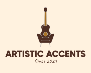Guitar Accent Chair  logo design
