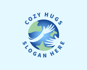 Earth Hug Hands logo design