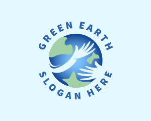 Earth Hug Hands logo design