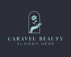 Floral Hand Beauty logo design