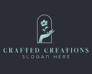 Floral Hand Beauty logo design