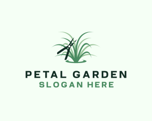 Lawn Grass Cutter logo design