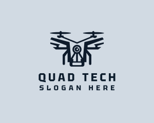 Drone Camera Quadcopter logo design