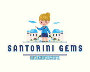 Santorini Tourism Stewardess logo