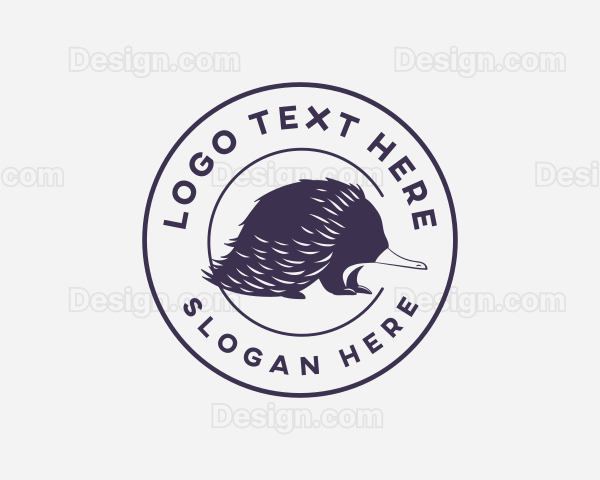 Echidna Wild Animal Logo