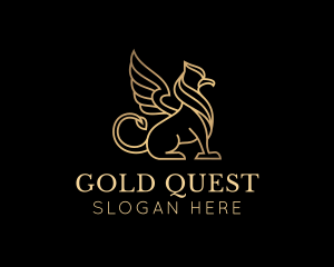 Gold Premium Griffin logo design