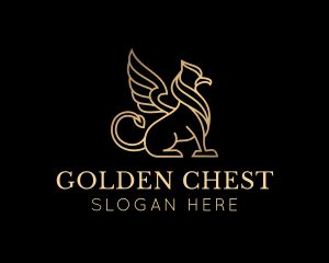 Gold Premium Griffin logo design