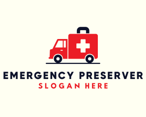 Medical Emergency Ambulance logo design