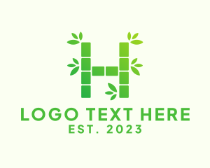 Bamboo Plant Letter H  logo