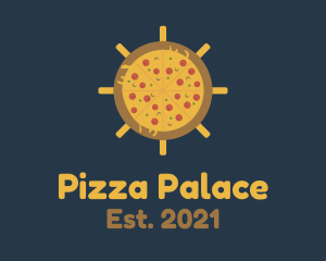 Pizza Ship Helm logo design