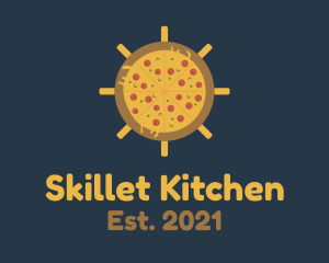 Pizza Ship Helm logo design