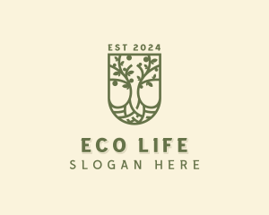 Eco Planting Shield logo design