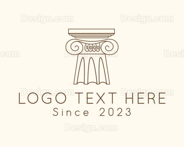 Greek Column Pillar Logo