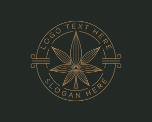 Natural Marijuana Leaf logo