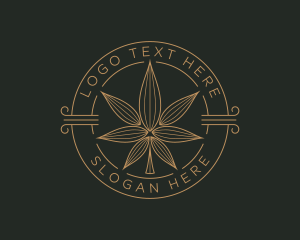 Natural Marijuana Leaf Logo