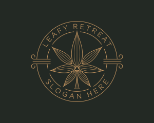 Natural Marijuana Leaf logo design