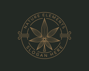 Natural Marijuana Leaf logo design