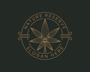 Natural Marijuana Leaf logo design