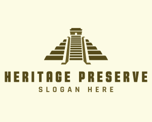 Mayan Pyramid Temple logo design