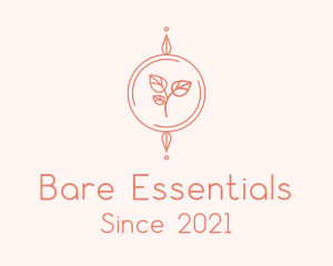 Pink Leaf Essential Oil logo design