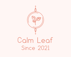 Pink Leaf Essential Oil logo design