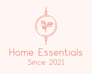 Pink Leaf Essential Oil logo design