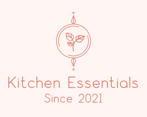 Pink Leaf Essential Oil logo design