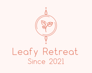 Pink Leaf Essential Oil logo design